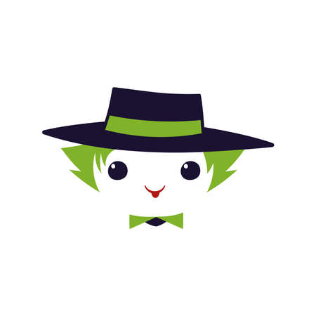 Isolated monster kawaii halloween scare icon- Vectorのイラスト素材