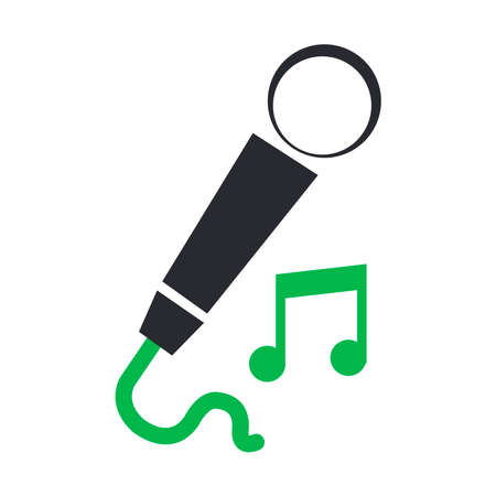 Isolated microphone icon. Sound and music icon - Vectorのイラスト素材