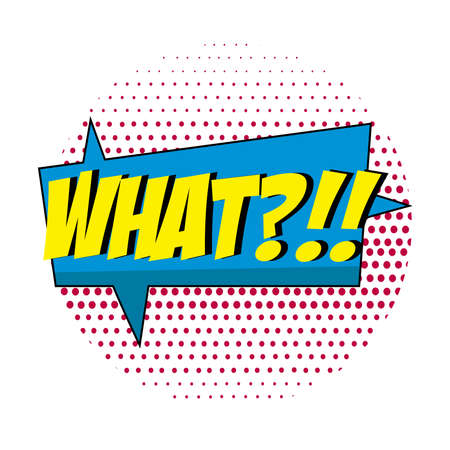 Comic expression. Bubble speech. Comic sticker - Vector illustrationのイラスト素材