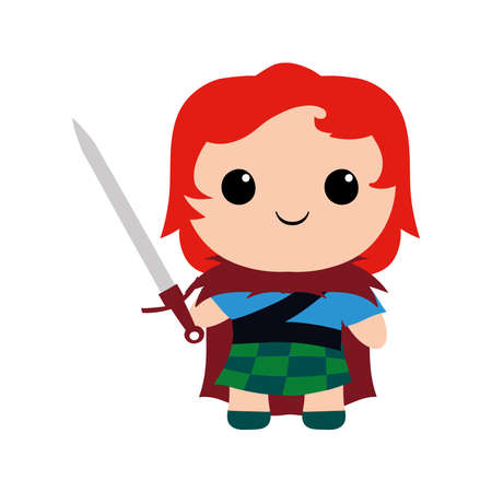 Isolated heroe kuwaii colorful icon cute - Vectorのイラスト素材