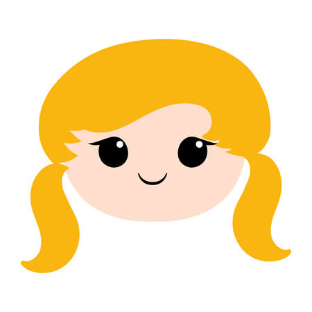 Isolated blonde race kids ethnic icon - Vectorのイラスト素材