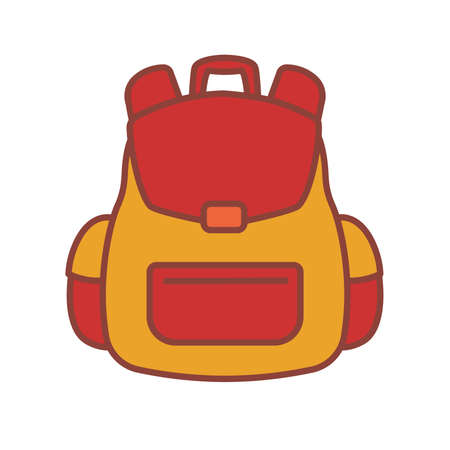 Isolated bag elementary school tools icon - Vectorのイラスト素材