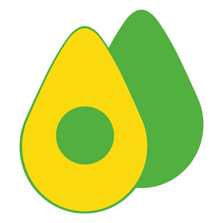 Isolated avocado health life style icon- Vector