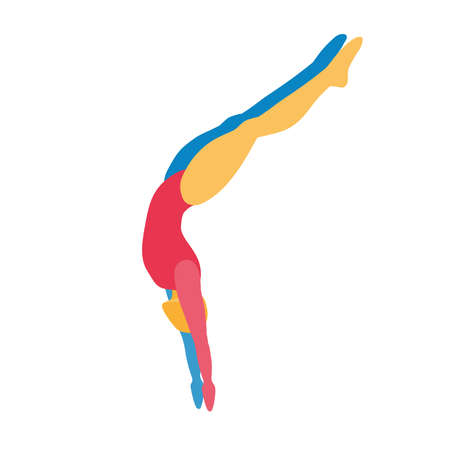 Isolated gymnastics sports games icon - Vectorのイラスト素材
