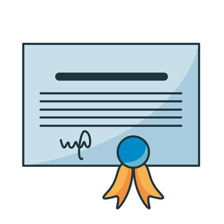 Isolated diploma university tools study icon - Vector