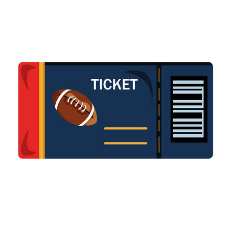 isolated ticket football National football league icon - Vectorのイラスト素材