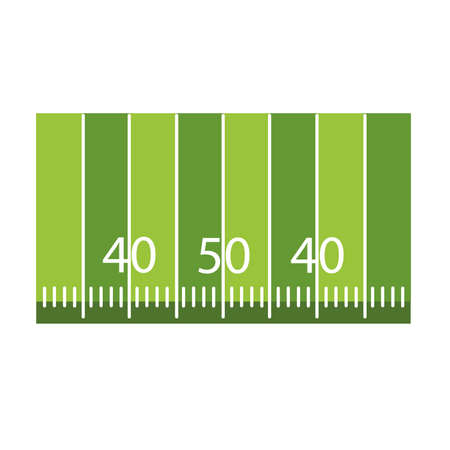 isolated yards football National football league icon - Vector
