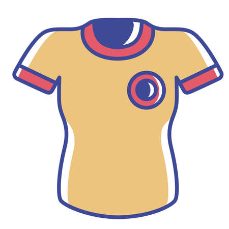 Isolated uniform home soccer elemnts icon- Vectorのイラスト素材
