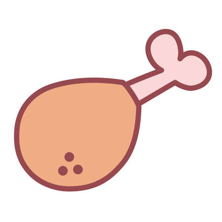 Isolated chicken food healthy nutrition icon - vectorのイラスト素材