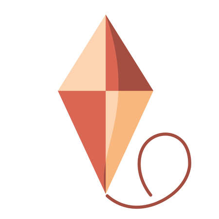 Isolated kite beach summer holiday icon- Vectorのイラスト素材