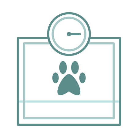 Isolated bascule pet things veterinary pets articles icon - Vectorのイラスト素材