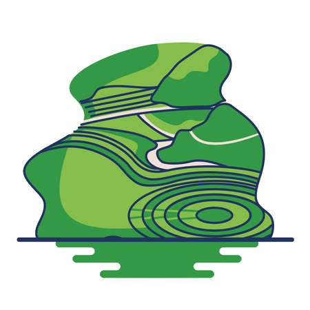 Isolated moray Peru landscape travel icon- Vectorのイラスト素材