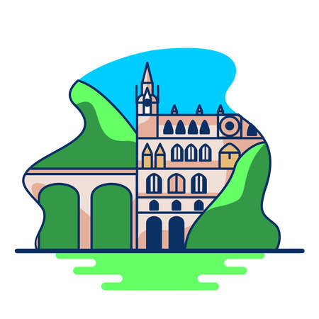 isolated pasto colombia travel sites icon -Vectorのイラスト素材