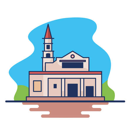 isolated monserrate colombia travel sites icon -Vectorのイラスト素材