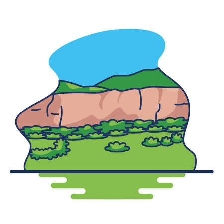 isolated landscape colombia travel sites icon -Vectorのイラスト素材