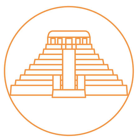 Isolated pyramid site symbol landscape icon- Vectorのイラスト素材