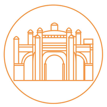 Isolated monument site symbol landscape icon- Vectorのイラスト素材