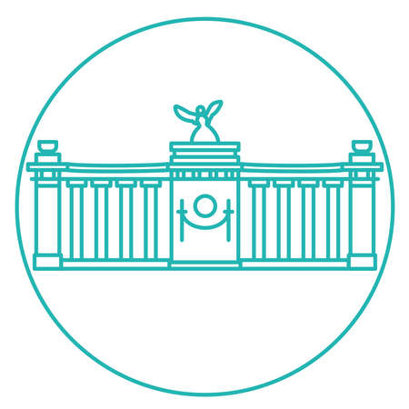 Isolated monument site symbol landscape icon- Vectorのイラスト素材