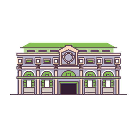 Isolated mexican builder world construction famous icon- Vectorのイラスト素材