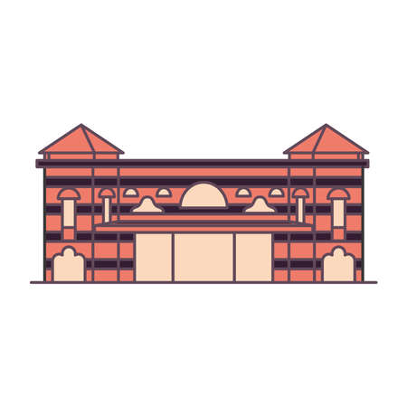 Isolated monument builder world construction famous icon- Vectorのイラスト素材