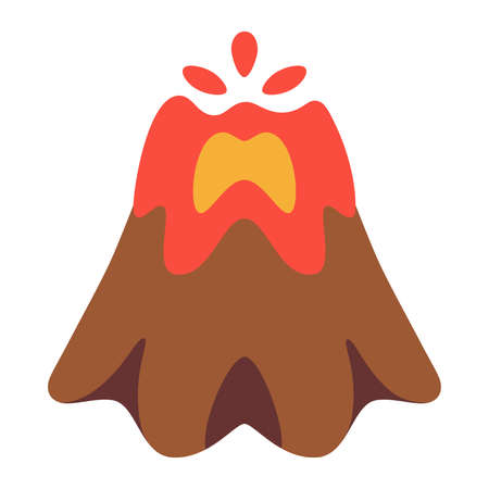 Isolated baby volcano jurassic wild icon- Vectorのイラスト素材