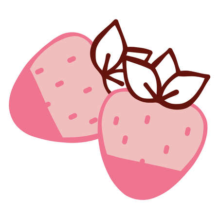 Isolated sweet strawberry saint valentin holiday icon - Vectorのイラスト素材