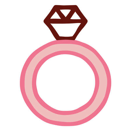Isolated sweet ring saint valentin holiday icon - Vectorのイラスト素材