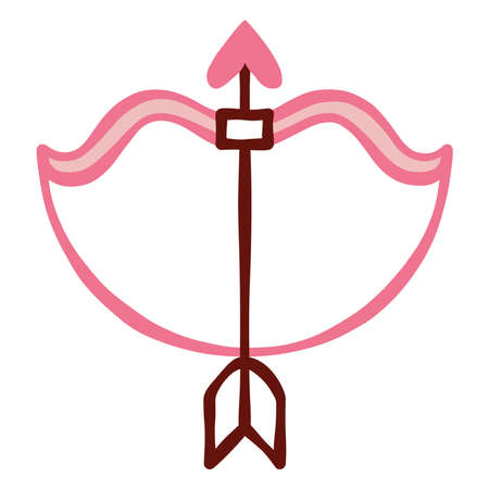 Isolated sweet arrow saint valentin holiday icon - Vectorのイラスト素材