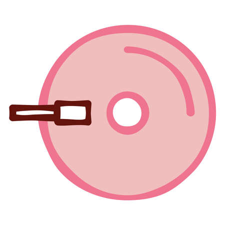 Isolated sweet disc saint valentin holiday icon - Vectorのイラスト素材