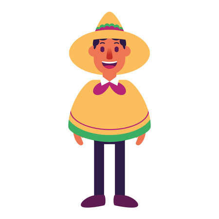Isolated person mexivan people ethnicity icon - Vectorのイラスト素材