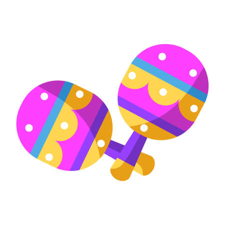 Isolated mexican maracas. Musicla instrument - Vector illustrationのイラスト素材