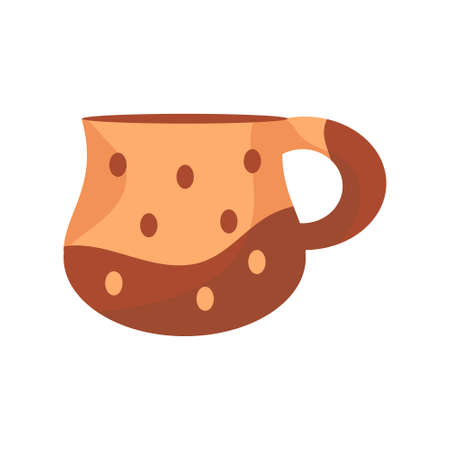Isolated handmade clay cup icon - Vector illustrationのイラスト素材