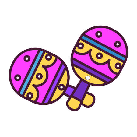 Isolated mexican maracas. Musicla instrument - Vector illustrationのイラスト素材