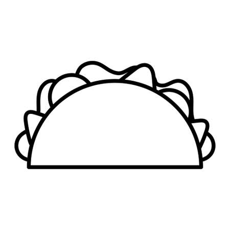 Isolated taco icon. Mexican foos icon - Vector illustrationのイラスト素材