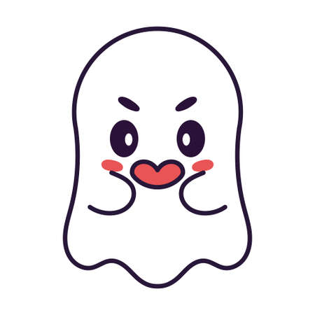 Isolated ghost cartoon kawaii. Halloween icon - Vectorのイラスト素材