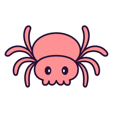 Isolated cute spider kawaii. Halloween icon - Vectorのイラスト素材