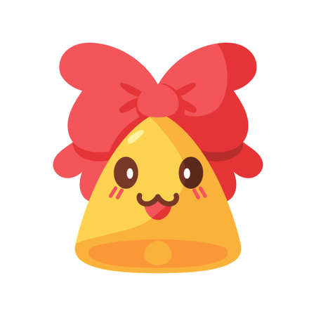 Isolated christmas bell kawaii. Christmas icon - Vectorのイラスト素材