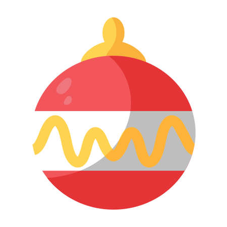Isolated christmas ball icon. Christmas icon - Vectorのイラスト素材