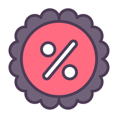 Isolated label with a percent symbol. Black friday - Vectorのイラスト素材