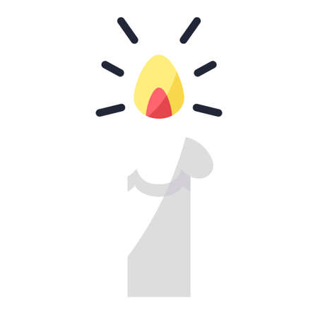 Isolated candle icon. Nativity icon - Vector illustrationのイラスト素材