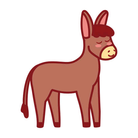 Isolated donkey icon. Nativity characters icon - Vectorのイラスト素材