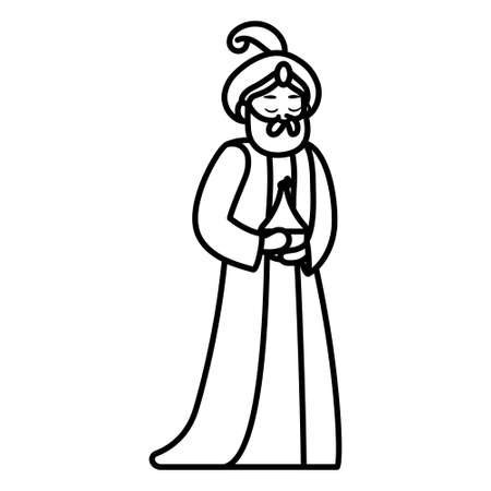Isolated wise man icon. Nativity characters icon - Vectorのイラスト素材