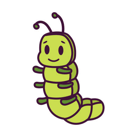 Isolated cartoon of a worm - Vector illustrationのイラスト素材