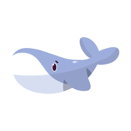 Isolated cartoon of a whale - Vector illustrationのイラスト素材