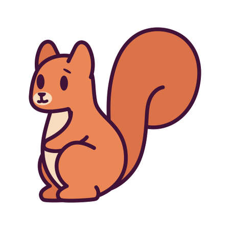 Isolated cartoon of a squirrel - Vector illustrationのイラスト素材