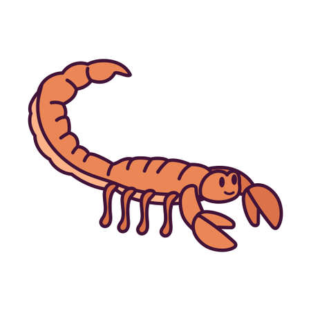 Isolated cartoon of a scorpion - Vector illustrationのイラスト素材