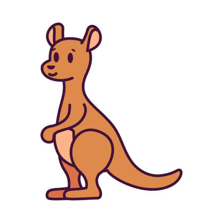 Isolated cartoon of a kangaroo - Vector illustrationのイラスト素材