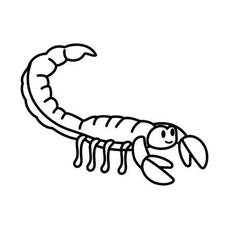 Isolated cartoon of a scorpion - Vector illustrationのイラスト素材