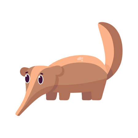 Isolated cartoon of an anteater - Vector illustrationのイラスト素材