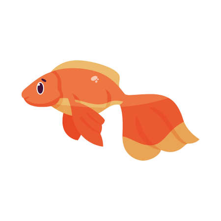 Isolated cartoon of a fish - Vector illustrationのイラスト素材